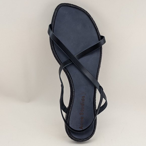 Acne Studios Stockholm "Mercurio" Black Women's Sandals Size 10.5 US 44 EUR - Picture 4 of 7